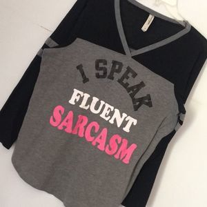 Sarcasm jersey tee shirt